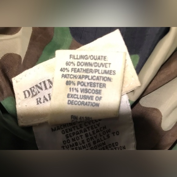 Vintage Ralph Lauren Polo DENIM & And SUPPLY CAMO DOWN REVERSIBLE VEST XL Rlpc 1 - Picture 11 of 16